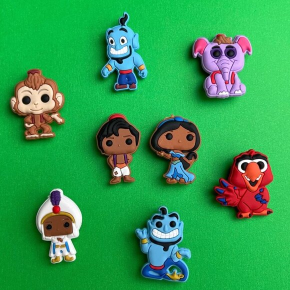 Aladdin Disney Crocs Shoe Charms Set of 8 - jibbitz Charms - Picture 1 of 3